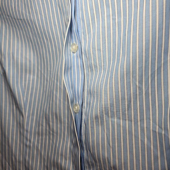 NWT MILLY "Michelle" Blue/White Stripe Bell Sleeve Blouse 8 - Picture 5 of 12